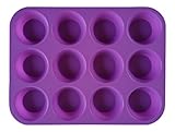 Cupcake Muffin & Quiche Pan, 100% Food Grade Premium NonStick Silicone, for Greater Baking Enjoyment