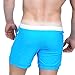 Taddlee Men Swimwear Solid Basic Long Swim Boxer Trunks Board Shorts Swimsuits, Blue, Medium