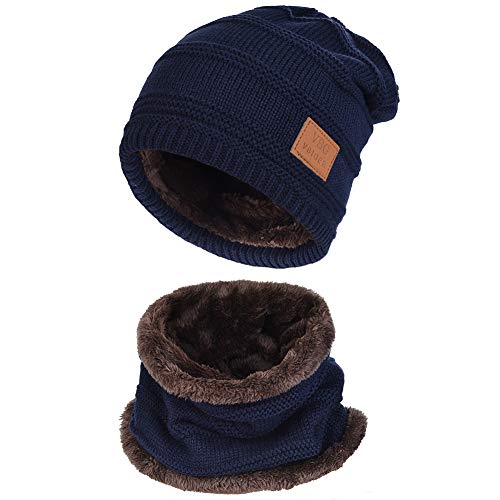 VBIGER Cappello Uomo invernale Berretto Uomo in Maglia con sciarpa | GEBZA  Shopping