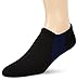 Nufoot Booties Men's Shoes, Foldable & Flexible Footwear, Fold and Go Travel Shoes, Yoga Socks, Indoor Shoes, Slippers, Black with Navy Stripes, Extra Large