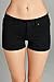 Emmalise Women's Summer Casual Stretchy Low Rise Booty Shorts, Black Khaki 2Pk, M