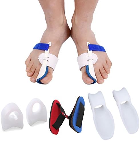 Bunion Corrector &amp; Bunion Relief Protector Sleeves Kit - Treat Pain in Hallux Valgus, Big Toe Joint, Hammer Toe, Toe Separators Spacers Straighteners splint Aid surgery treatment (7 Pieces)
