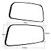 Audew 2 Pack Square Blind Spot Mirror 360° ABS Glass for All Universal Vehicles Car Fit Stick-on Design