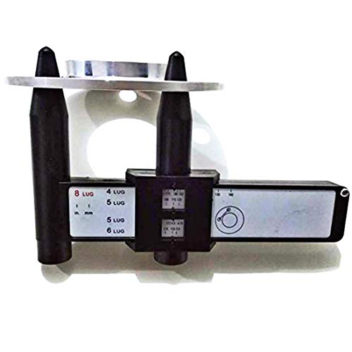 Crazy stone PCD Ruller Stud or Rim Bolt Measuring Tool PCD Ruler 4 5 6 8 Holes Lug Bolt Pattern Gauge (Black)
