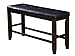 ACME Furniture bench, Black PU & Espresso
