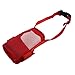 Jardin Pet Dog Anti Bark Bite Chew Muzzle Mask, Soft Mesh, Medium, Red