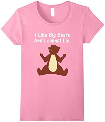 Womens I Like Big Bears And I cannot Lie Shirt - Gay Pride Bears XL Pink