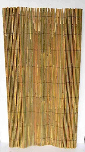 MGP SBF-94 Bamboo Slat Rolled Fence, 14'L x 4'H, Yellow