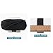 Maypluss 1.25 inch Wide Sewing Knitting Crochet Tshirt Yarn 3 Pack-35 Yard (Black)