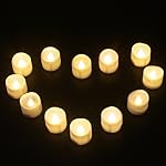 Flameless Candles Tea Lights Candles Operated Candle Flameless Flickering Electric Tealight, 100+ Hours of Lighting for Home Decor, Pack of 12 - Warm White