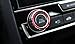 iJDMTOY 2pcs Red Anodized Aluminum AC Climate Control Turner Ring Covers Compatible with 2016-21 10th Gen Honda Civic