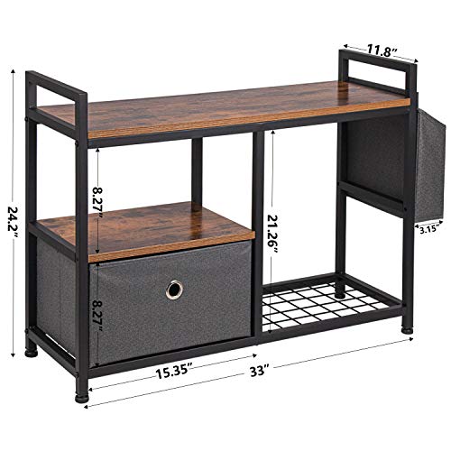 ErgoDesign-Shoe-Rack-Bench-2-Tier-Entryway-Shoe-Storage-Organizer-Shelf-with-Folding-Drawer-for-Entryway-Bedroom-and-Living-Room-Shoe-Benches-with-Storage-Rustic-Brown
