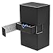 Ultimate Guard Flip 'n' Tray 160+, Deck Case for 160 Double-Sleeved TCG Cards +Dice Tray, Black/Grey, Independent Magnetic Closure & Microfiber Lining