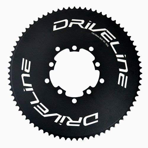 Driveline AL7075 Road Bike Bicycle TT Chainring 75T, BCD 110/130mm, Black,ST1496-N