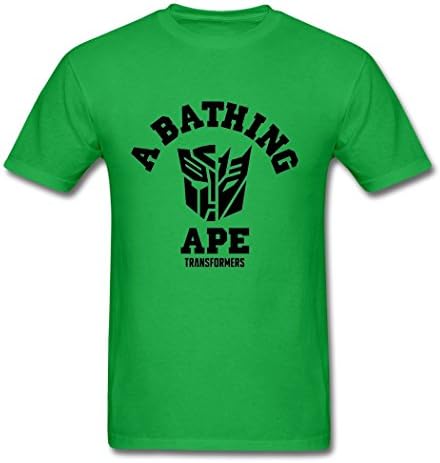 LeiANze Mask Hero Bape Show Your Charm Men's T-Shirts Bright green X-Large