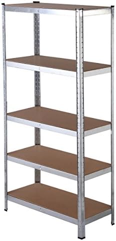 lookpeech 5 Level Heavy Duty Shelf Garage Steel Metal Storage Rack Adjustable Shelves