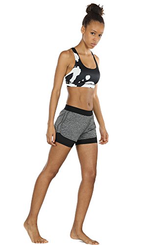 image for icyzone Running Yoga Shorts For Women - Activewear Workout Exercise At
