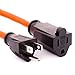 Otimo 100 Ft 16/3 SJTW Orange, Outdoor Extension Cord - 3 Prong Ground Plug, 10A 1250W, Water & Weather Resistant, Flame Retardant