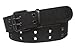Double Hole Grommets Canvas Web Belt, Black | l (35