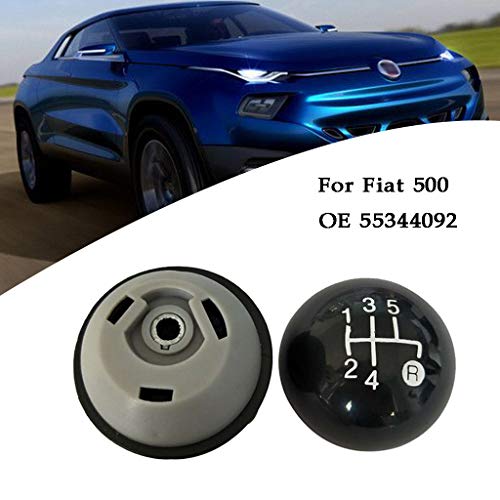 image for Graysky Fiat 500 5 Speed New Style Black Knob Cap, Fiat Part number: 5