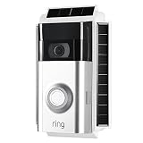 Wasserstein Weatherproof Solar Charger Mount for Ring Video Doorbell 2 - Continuous Charging for Maximum Efficiency (White)