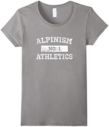 Womens Alpinism Athletics No. 1 T Shirt Distressed XL Slate