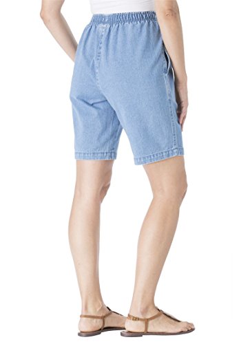 Women's Plus Size 100 Cotton Comfort Pull On Jean Short