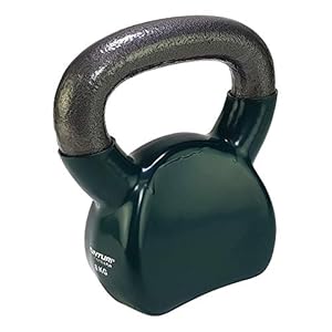 Tunturi Kogelhalter met 8 kg in gietijzer met vinyl, gekleurde kettlebell