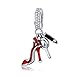 Syangpang 925 Sterling Silver high Heels Pendants Fashion Personality fit Pandora Charms Bracelets Necklaces (Clear Heel Shoes)