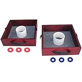 Triumph Tournament Outdoor Washer Toss Game Includes 6 Steel Washers and Easily Transportable