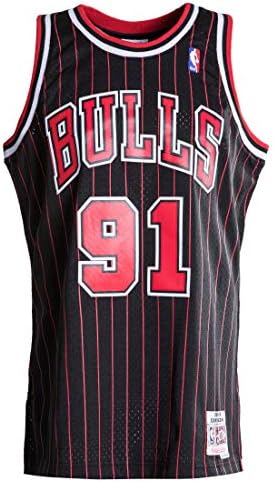 Amazon.com: Red Dennis Rodman Chicago Bulls Throwback Swingman
