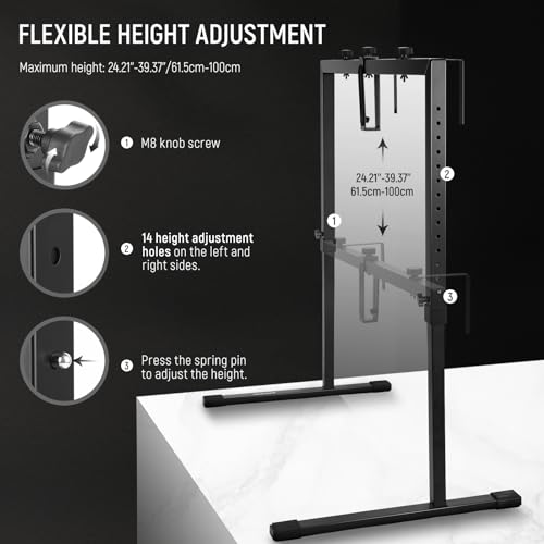 NEEWER Overhead Camera Mount Rig Soporte Cámara Cenital, Plataforma Montaje de Múltiple Dispositivo de Mesa de Acero Resistente Profesional con Abrazaderas Fondo, para Escritorio≥3,3'/1m Largo, ST100