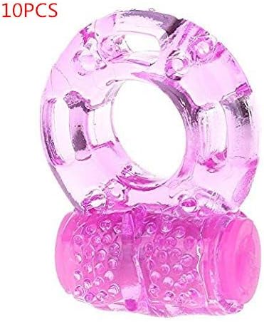 10pcs/Men's Power Toy Strong Vibration Delay Ring Silicone Massage Ring