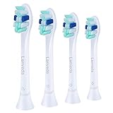 Replacement Brush Heads for Philips Sonicare Toothbrush, fits ProResults Plaque Control Gum Health DiamondClean FlexCare HealthyWhite Sonic Handles, 4 Pack by Lanveda