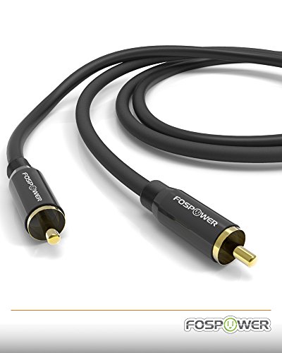 image for FosPower (3 Feet) Digital Coaxial Audio Cable [24 K Gold Plated Connec