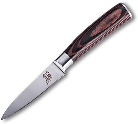 Zaang Paring Knife 3.5 Inch High Carbon Stainless Steel Razor Sharp Blade,Professional Quality Kitchen Knife With Ergonomically Wood Handle