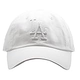 American Needle Los Angeles Dodgers MLB Tonal Ballpark Slouch Cotton Twill Adjustable Hat (Snow White)
