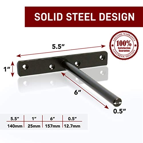 Floating Shelf Brackets Drill Bit Included (4pcs) Firm Foundation