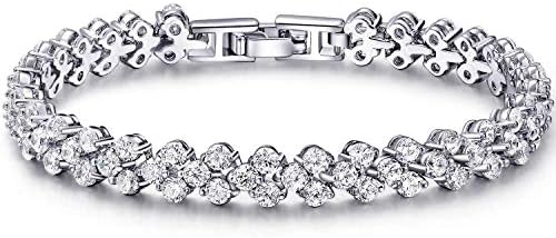 RONLLNA Bracelet for Women Birthstone Charm Eternal Love Crystal Jewelry Christmas Gifts for Women Girl