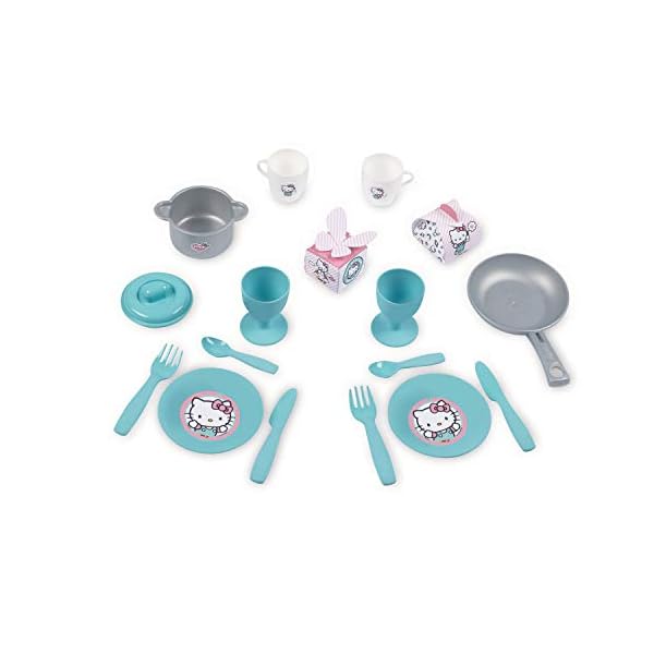 Smoby 310721 Hello Kitty-Küche Cooky mit 17 Zubehörteilen, für Kinder ab 3 Jahren-72 x 30 x 80 cm, bunt – Bild 5