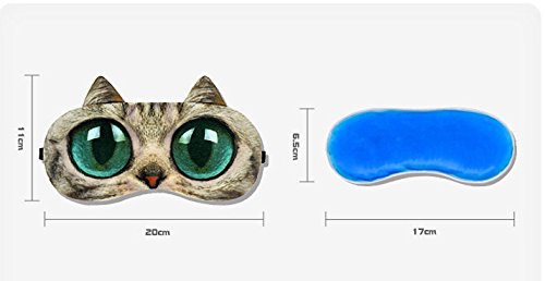 Yunchao Men and Women Sleeping Funny Ice Cold Eyeshade Shading (Butterfly cat)
