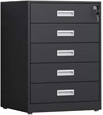 File Cabinet Made In Lock Fire Prevention With 5 Drawers 650x440x390mm Color Black Size 0 8mm Amazon Co Uk Kitchen Home