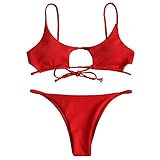 ZAFUL Womens Cut Out Bikini Set Swimsuit Cami