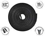 Dual Wall Adhesive Marine Heat Shrink - 10 Ft Roll - 1/2 Inch Diameter - Black
