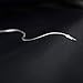 LUHE Sterling Silver 1MM Snake Chain Italian Crafted Necklace Thin Lightweight Strong - Lobster Claw Clasp 14-30