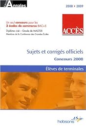 ACCÈS, annales du concours 2008