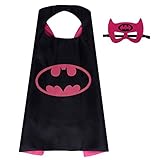 Halloween Costume Superhero Dress Up For Kids - Best For Christmas Gift, Children's Birthday, Cosplay Party. Satin Cape and Felt Mask Role Play Set. Cartoon Outfit For Boys and Girls (Batgirl)