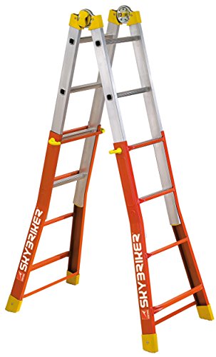 Escalera telescópica (mixta EN131, número de peldaños por sección 4 + 4)