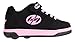 Heelys Dual Up Skate Shoe (Little Kid/Big Kid), Black/Pink, 3 M US Little Kid