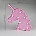 Glintee Unicorn LED Night Lamp Decorative Marquee Signs Battery Operated Light for Party Supplies -Wall Decoration for Living Room,Bedroom(Pink Unicorn Head)